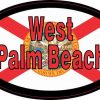 Flag Oval West Palm Beach Sticker