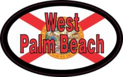 Flag Oval West Palm Beach Sticker