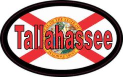 Oval Florida Flag Tallahassee Sticker