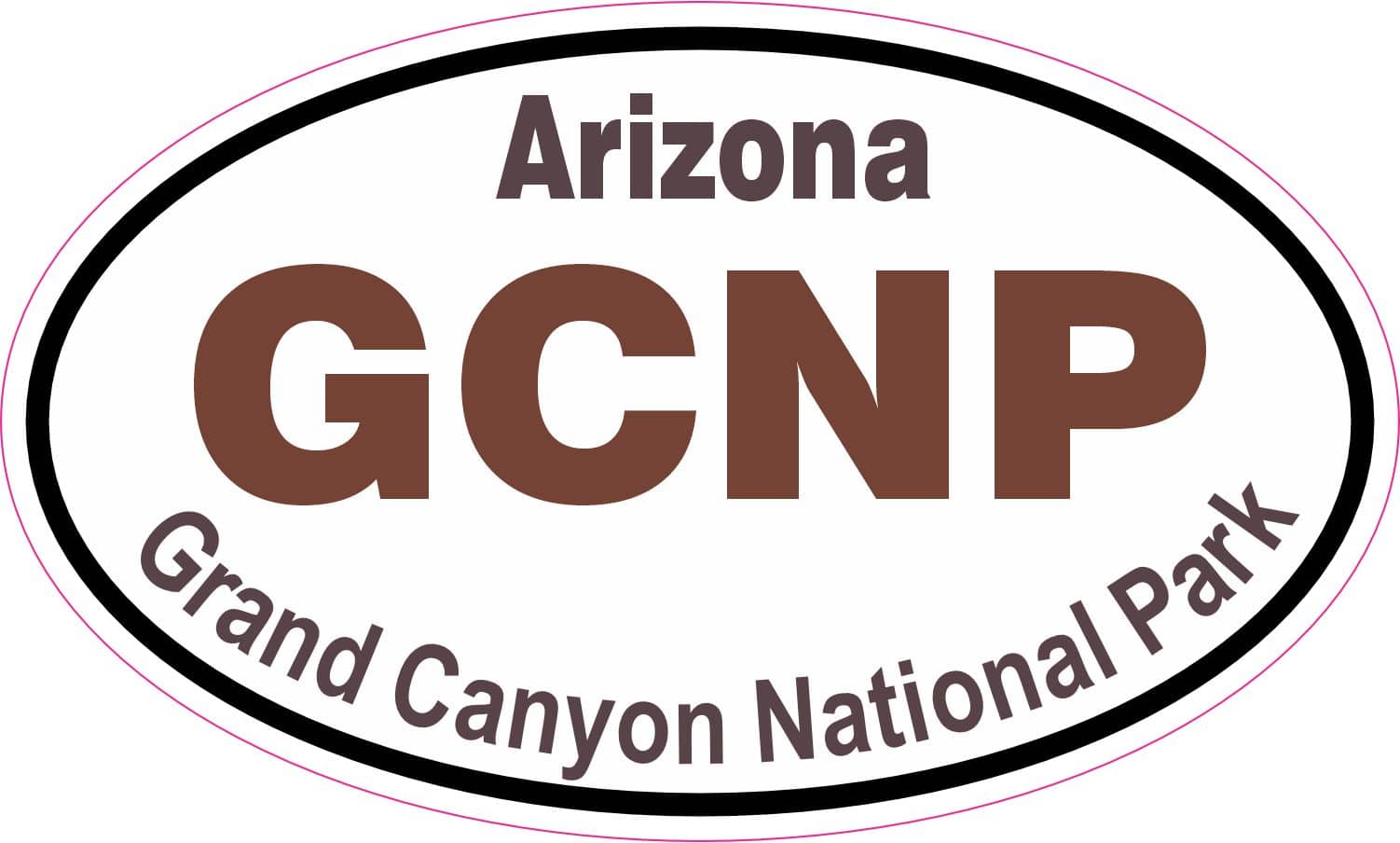 5in x 3in Oval Grand Canyon National Park Sticker