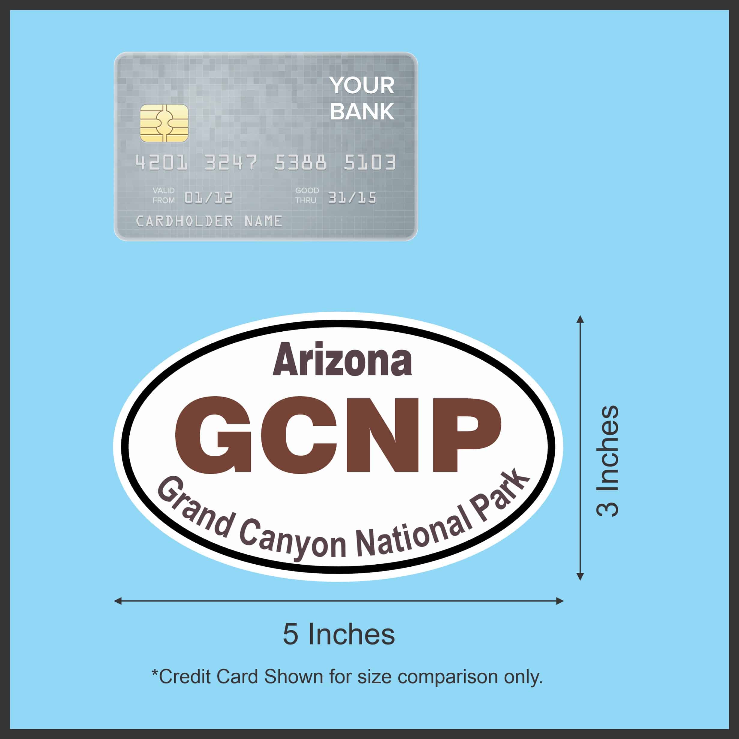 5in x 3in Oval Grand Canyon National Park Sticker - Image 6