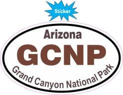 Alternative view of 5in x 3in Oval Grand Canyon National Park Sticker