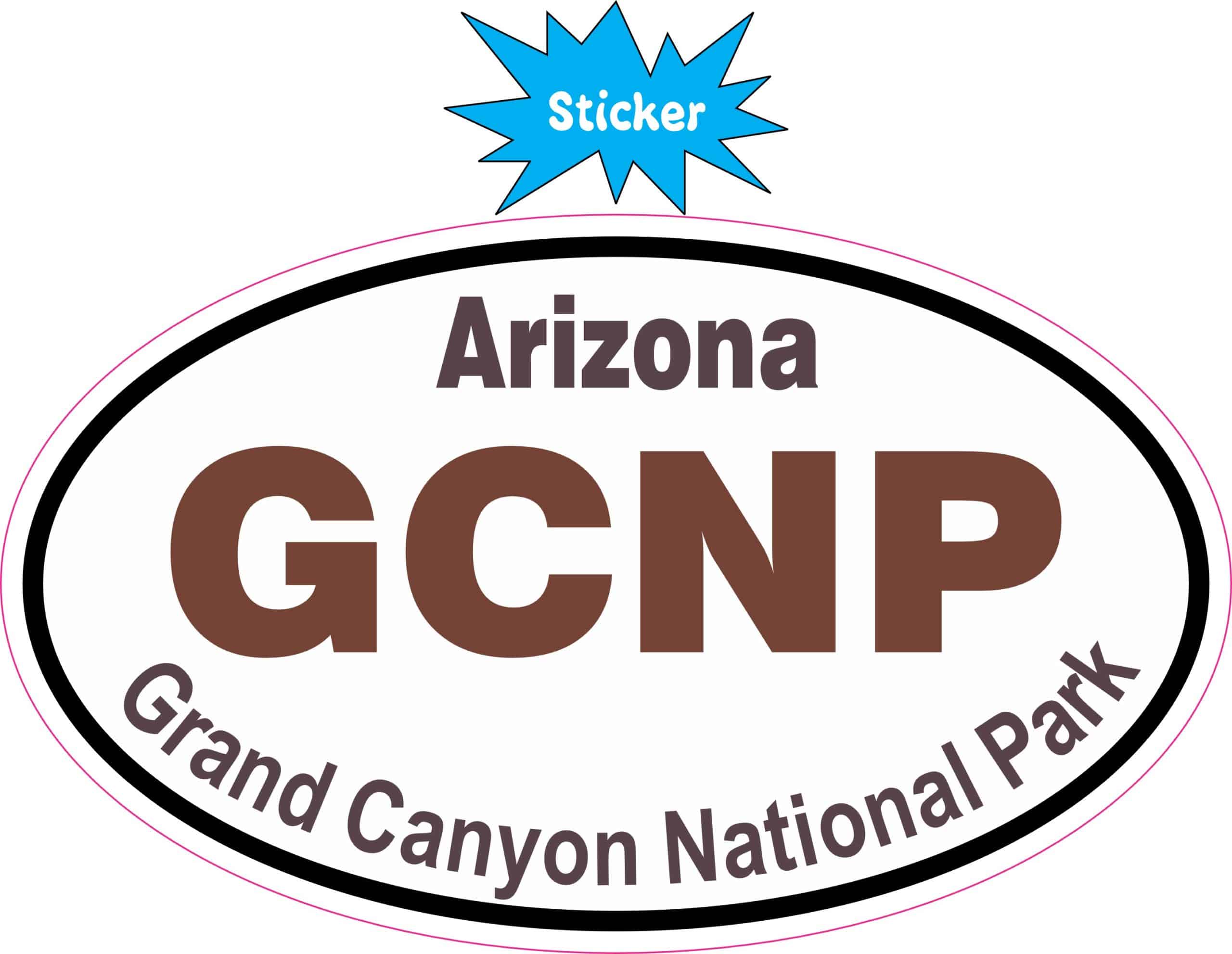 5in x 3in Oval Grand Canyon National Park Sticker - Image 2