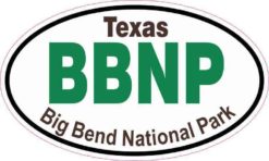 Oval Big Bend National Park Sticker