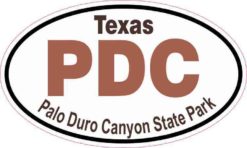 Oval Palo Duro Canyon State Park Sticker