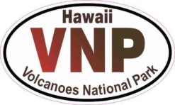 Oval Volcanoes National Park Sticker