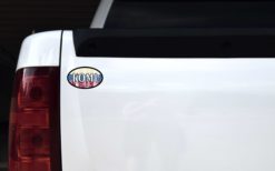 Alternative view of 4in x 2.5in Oval Russian Flag Komi Sticker