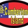 Oval Georgia Flag Cumberland Island Sticker