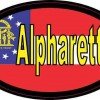 Oval Georgia Flag Alpharetta Sticker