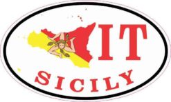 Oval IT Sicily Sticker
