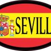 Flag Oval Seville Sticker