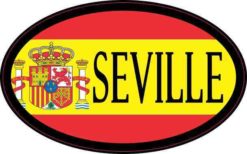 Flag Oval Seville Sticker