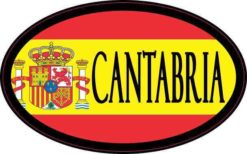 Flag Oval Cantabria Sticker