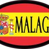 Flag Oval Malaga Sticker
