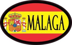Flag Oval Malaga Sticker