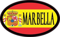 Flag Oval Marbella Sticker