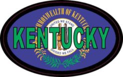 Flag Oval Kentucky Sticker