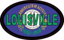 Flag Oval Louisville Sticker