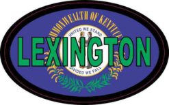 Flag Oval Lexington Sticker