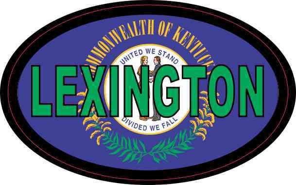 Flag Oval Lexington Sticker