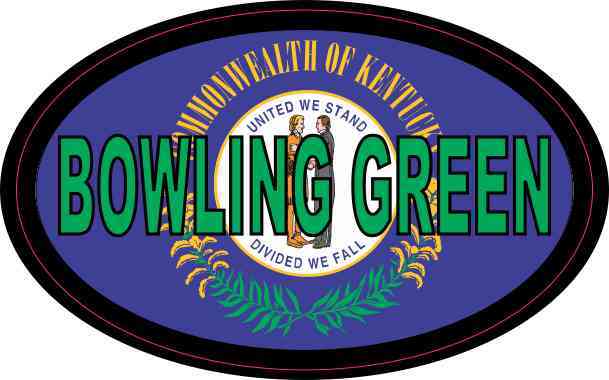 Flag Oval Bowling Green Sticker