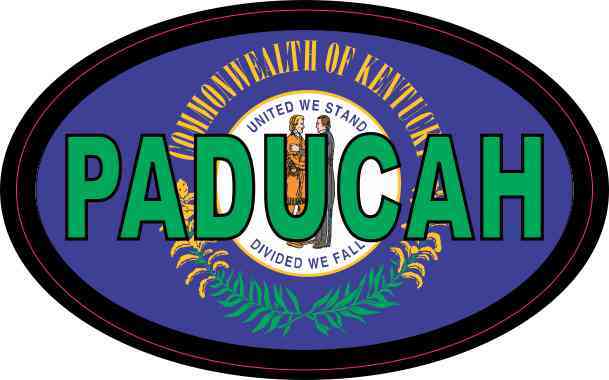 Flag Oval Paducah Sticker