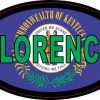 Flag Oval Florence Sticker