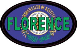 Flag Oval Florence Sticker