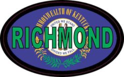 Flag Oval Richmond Kentucky Sticker