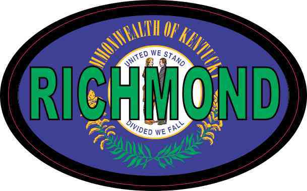 Flag Oval Richmond Kentucky Sticker