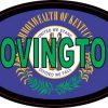 Flag Oval Covington Sticker