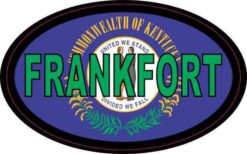 Flag Oval Frankfort Sticker