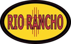 Oval New Mexico Flag Rio Rancho Sticker