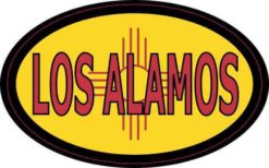 Oval New Mexico Flag Los Alamos Sticker