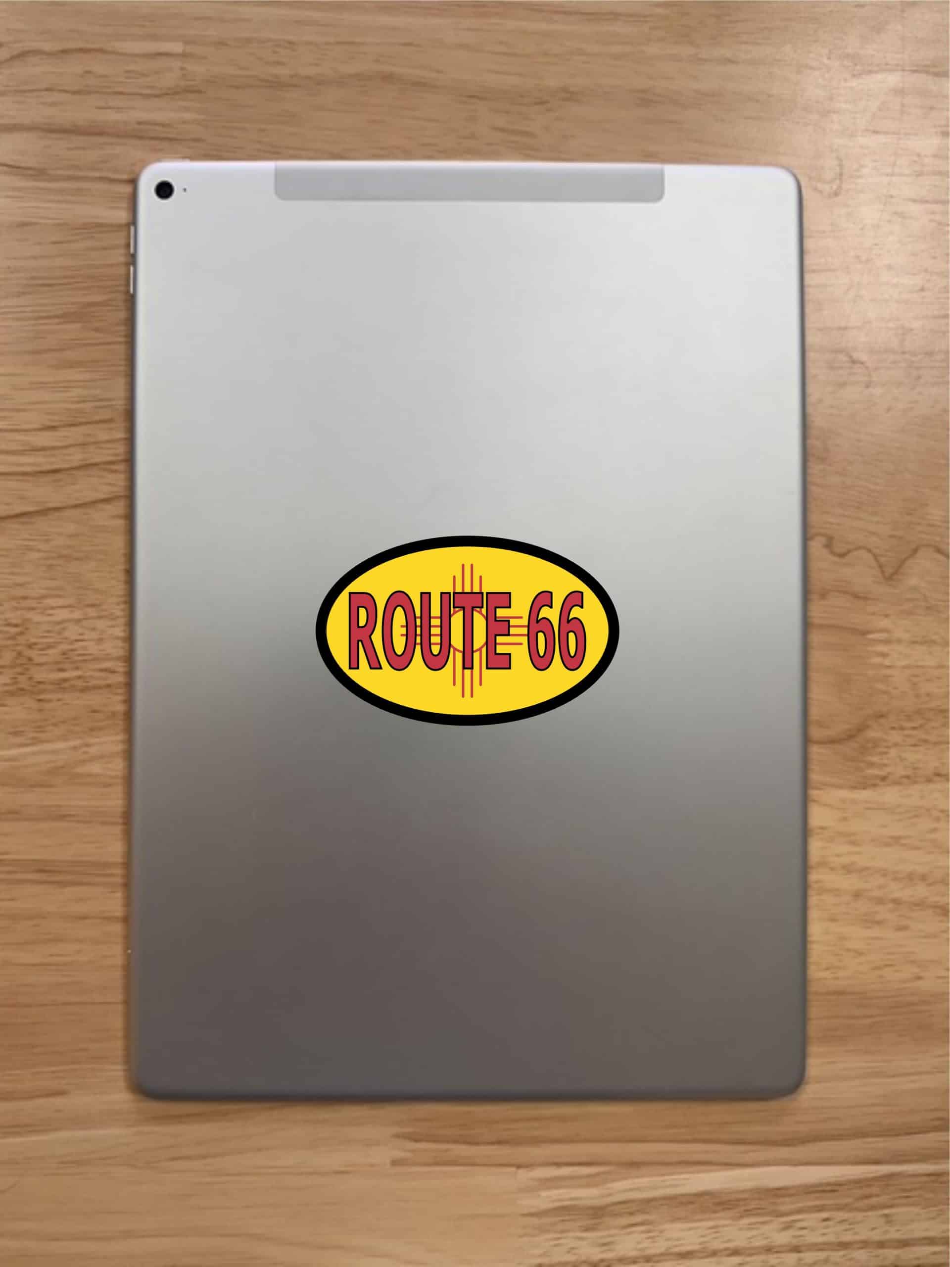 4in x 2.5in Oval New Mexico Flag Route 66 Sticker - Image 9