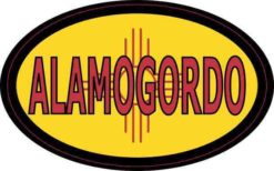 Oval New Mexico Flag Alamogordo Sticker