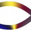 Colorful Christian Fish Sticker