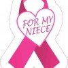 For My Niece Breast Cancer Ribbon Sticker