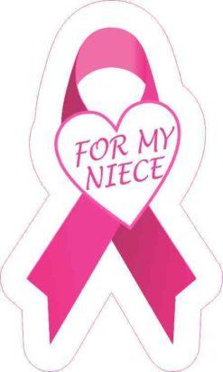 For My Niece Breast Cancer Ribbon Sticker