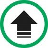 Circular Black Arrow Sticker