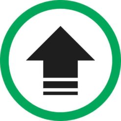 Circular Black Arrow Sticker