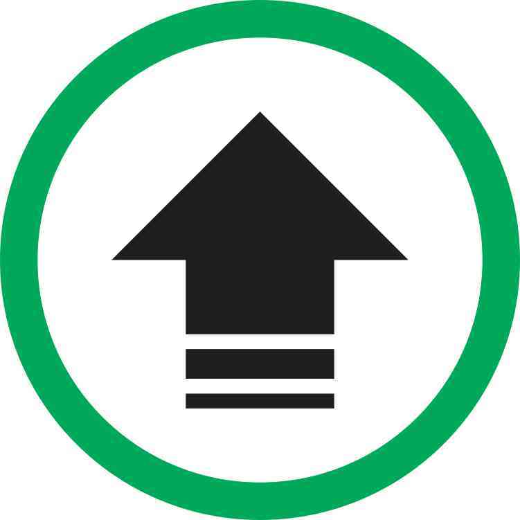 Circular Black Arrow Sticker