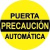 Precaución Puerta Automática Sticker