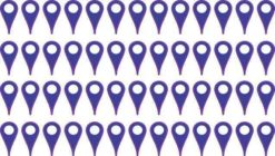 Blue Map Pointer Stickers
