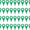 Green Map Pointer Stickers