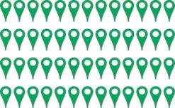 Green Map Pointer Stickers