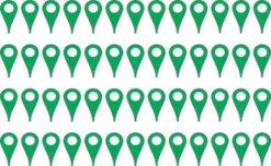 Green Map Pointer Stickers