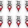 You Are Here Pointer Stickers