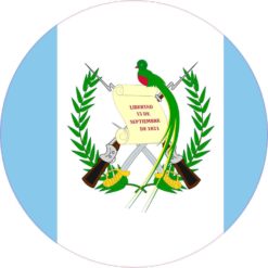 Round Guatemala Flag Sticker