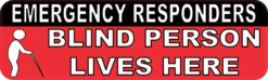 Symbol Blind Person Lives Here Magnet